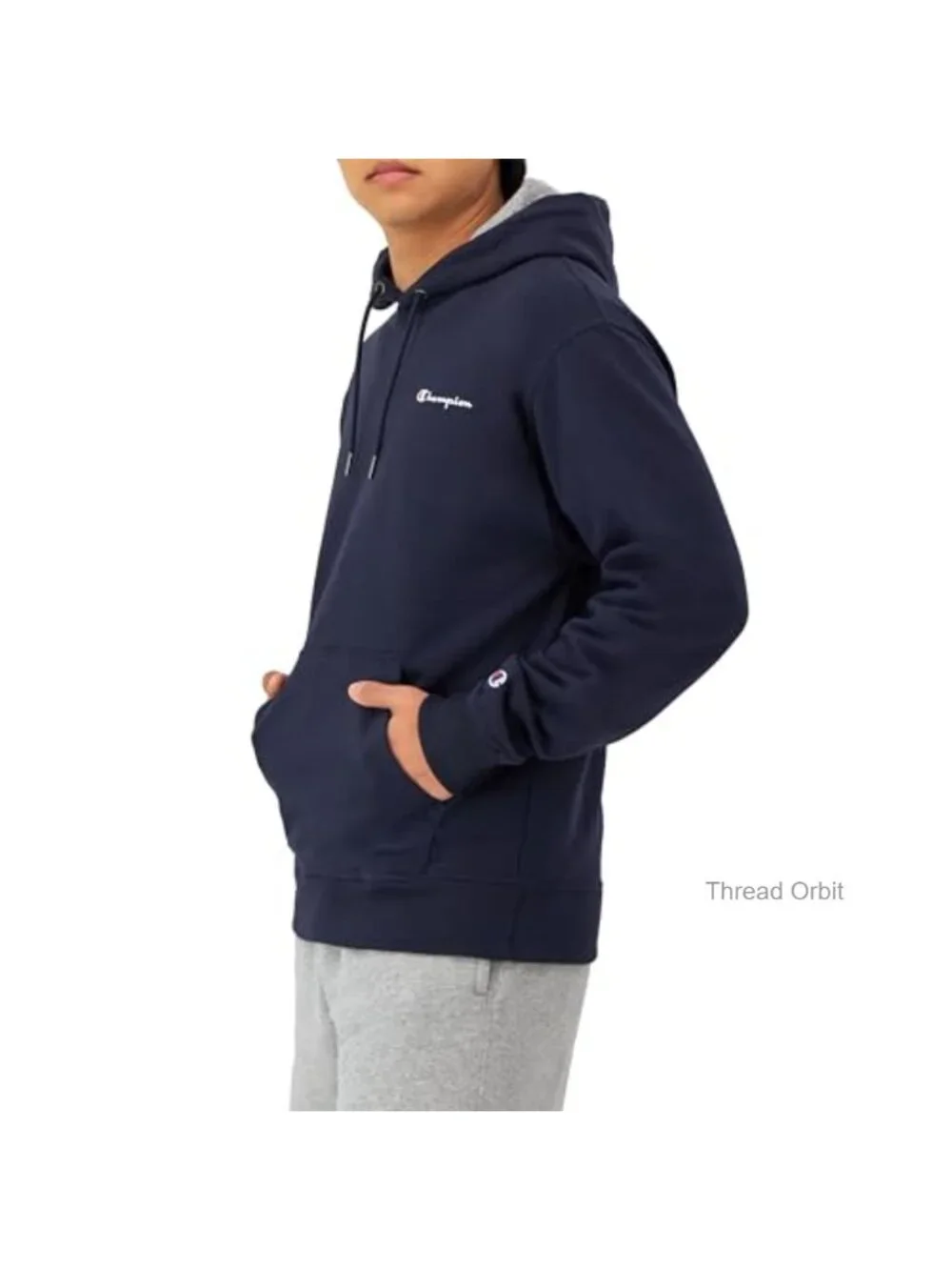 Standard Fit Midweight Pullover Fleece Hoodie with C Logo, Long Sleeve,